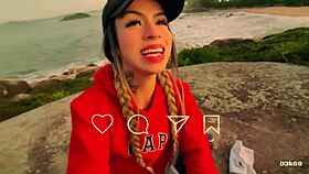 Just chilling with the best public blowjob ever from this hot babe. Gotta love outdoor fun!