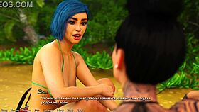 Slut Licks Big Cock While Riding Cowgirl On Beach