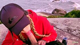 Just chilling with the best public blowjob ever from this hot babe. Gotta love outdoor fun!