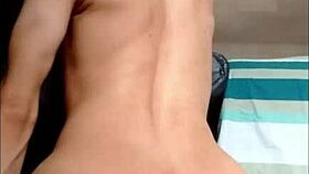 argentinian twink rides a thick dildo deep in his tight ass.