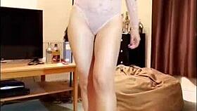 Naughty lovers in London home flashing and cum in mouth part 2