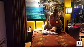 Peruanita EN Corset Rojo shares an intimate moment with her couple.