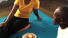 single horny ebony date gets big black cock 😍