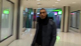 Brown Cutie Sucks Cocks In The Mall!