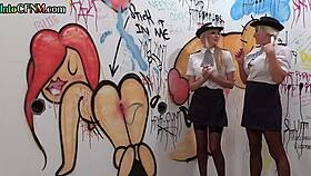 i watched the police ladies jerking cocks at the gloryhole orgy, it was so hot!!