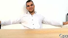 Two guys in nature's garb engage in passionate homosexual sex under the open sky