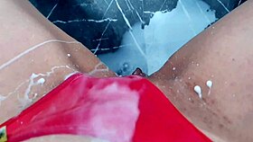 Latina mature woman enjoys a relaxing solo session with big tits and ass