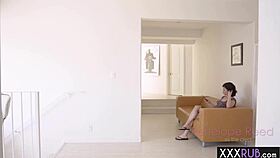 Horny lesbians massage, finger, and kiss passionately