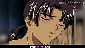 Sweet virgin character gets intimate and fingered in hentai.