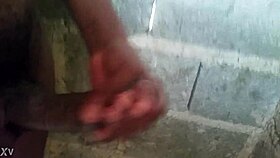 milf dominican babe with small tits masturbating a big cock in her free time!