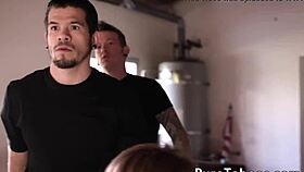 Wow, Glamcore Babe Got Spitroasted and Jizzcovered, So Damn Hot!