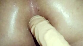 the guy inserts toy in his ass for the third time