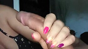 Teresa gives me a quick blowjob before heading to work with big cock.