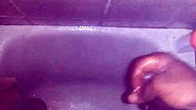 jerking off in the shower with a massive black cock, what a steamy surprise