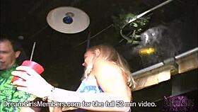 thrilling upskirt ass flash in club