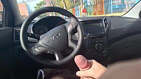 Asking directions from a woman at the bus stop