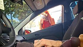 Asking directions from a woman at the bus stop