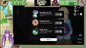 princess zelda gives a blowjob to the hero in this cartoon cumshot scene