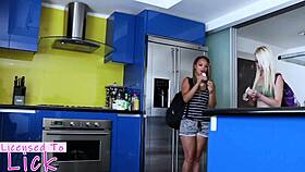 ashley luvbug licks maddy rose's pussy in bisexual scene