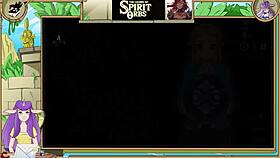 princess zelda gives a blowjob to the hero in this cartoon cumshot scene