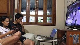 She Filled My Balls To Fuck During The Game, So I Put The Dick With Force