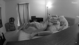 Ebony petite 18+ enjoys big black cock sideways late-night treat