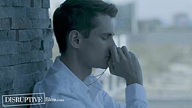 Conflicted twink's first gay sex with older man?