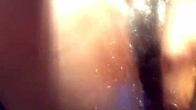 Squirting Ebony Babe Toys Pussy with Dildo Before Creampie. Lesbian Fun Ensues.