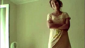 russian teen chats on skype, showing her small tits in underwear