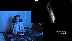 naked brunette with big natural tits and long hair in alan wake playthrough part 7