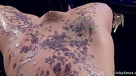 Brunette in crazy bondage setup 😈