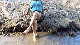 sensational, i found this beautiful slut in countryside, invited her for walk, then we banged at river cabin