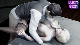 I, the young new secretary, can't say no to this big cock on the desk.