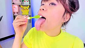 Lila Jordan Brushing Teeth with Saliva and Tongue Spitting Fetish