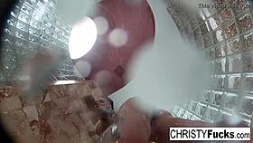 steamy shower behind the scenes with christy, dahlia, and ivan getting wild