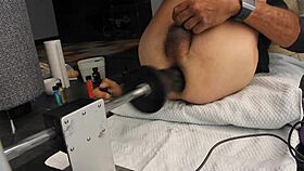 I feel the fuck machine in my ass. It's intense.