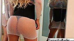 Huge Tittied Blonde Samantha Saint Has Fun Anal With Assfucking And Pussy Play