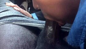 blonde bomber sucks big black cock in part 2