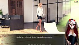 Jessica Oneil reports the hard news in see-through lingerie. She teases with her big tits.