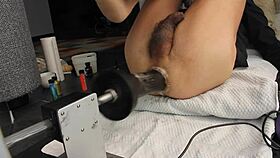 I feel the fuck machine in my ass. It's intense.