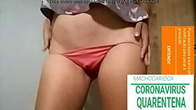 Friend shows pussy on video call during quarantine lockdown. Prostitute action intense.