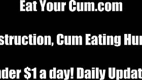 She instructs you to lick up every last drop of cum in this femdom session.