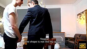 tutor with short hair getting nailed by student in hot poses