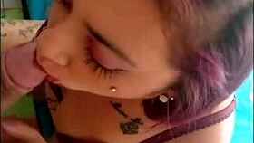 Ebony amateur gets fucked and gets a perfect blowjob and facial from a big cock