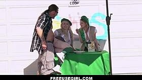 yo, freeuse petite blonde scouts Coco Lovelock and Haley Spades gettin’ pounded by stepdad while sellin’ cookies!