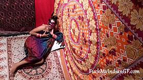 Indian teen has romantic sex on floor