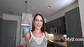 the nerdy milf with big tits has quite the mouth for sucking in this narrative.