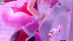 amy fucks futa rouge, ever seen such wild cartoon action before?