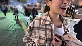 this asian babe sucks cock hard and gets facial and creampie