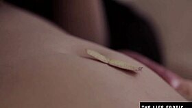 cute brunette bends over ass up to masturbate her pussy to orgasm